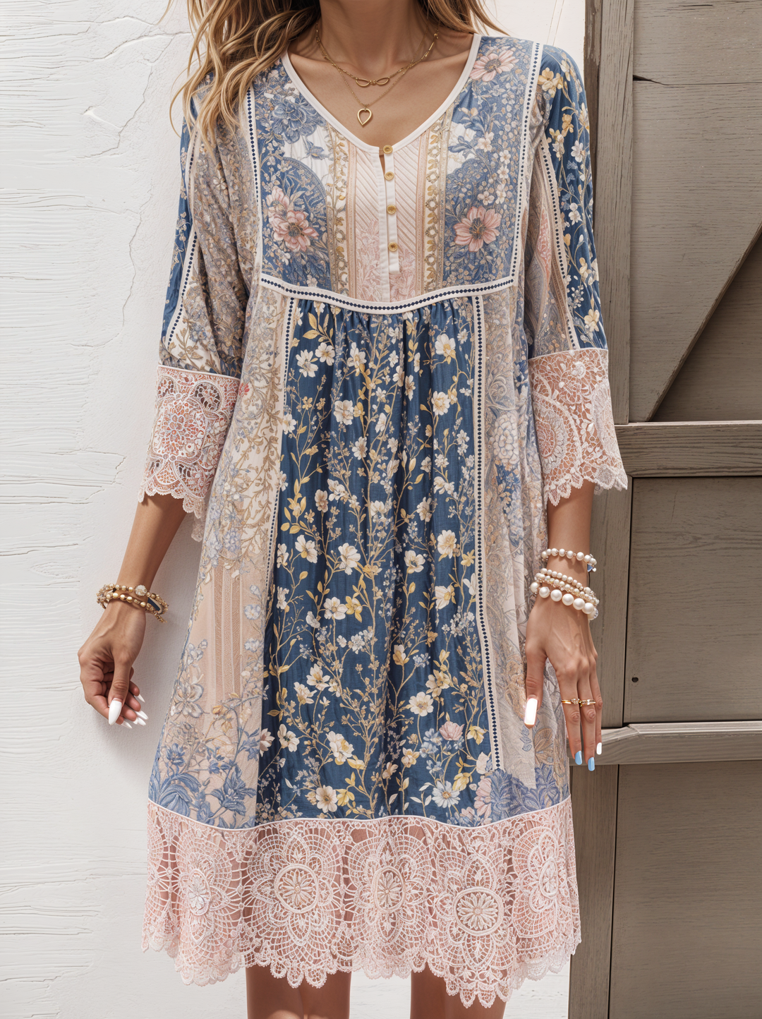 Oriane | Patterned Elegant Dress