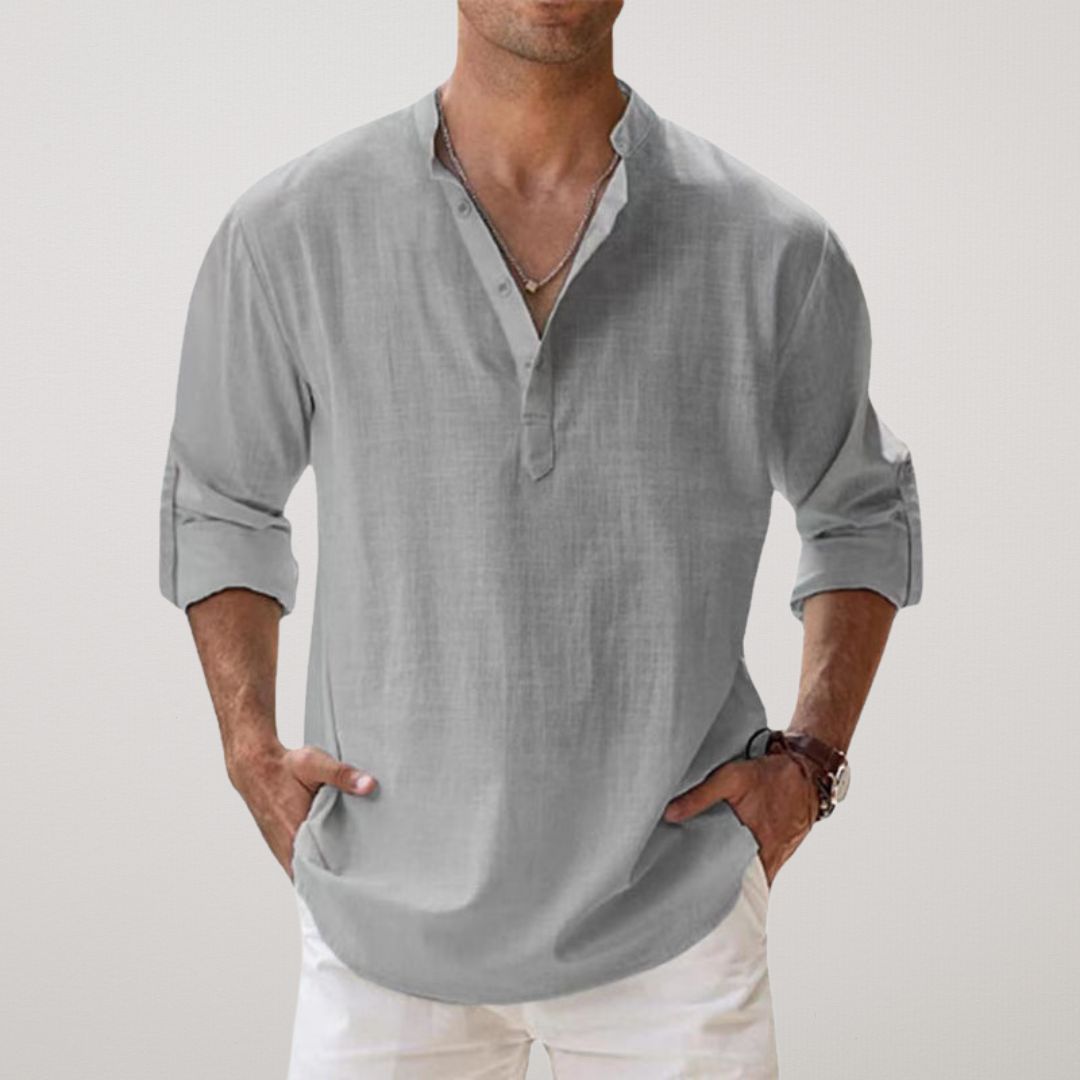 Parker | Stylish Button-Down Henley Shirt