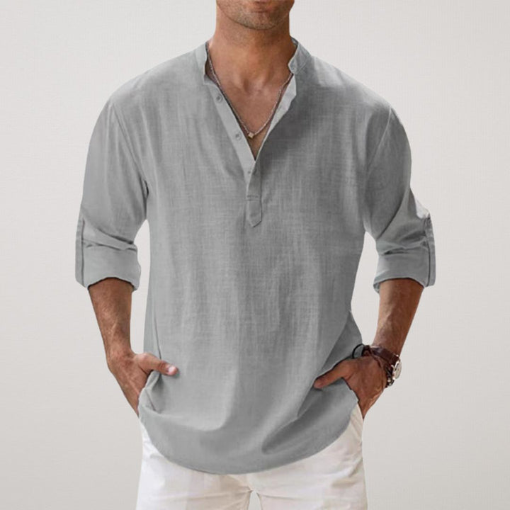 Parker | Stylish Button-Down Henley Shirt