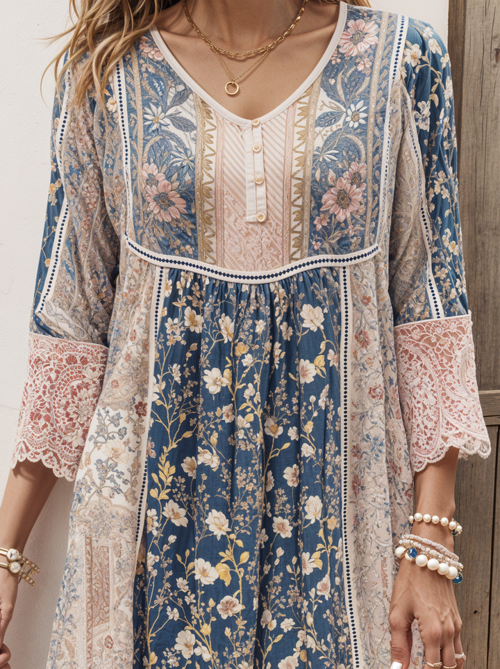 Oriane | Patterned Elegant Dress