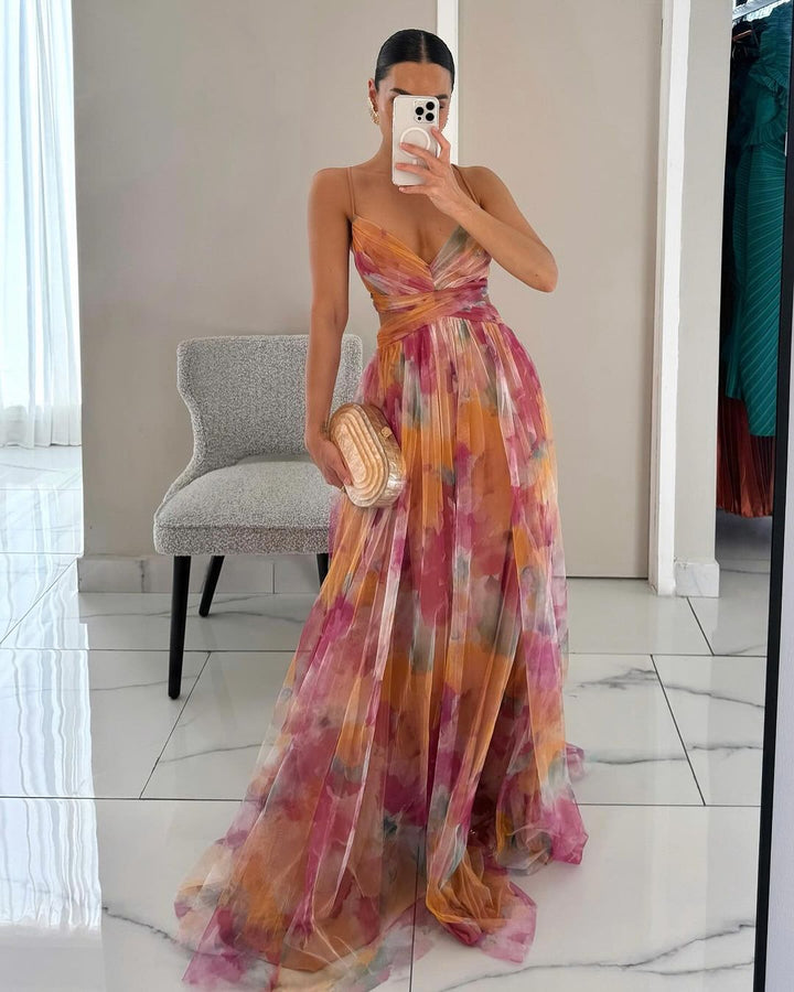 Thalia | Enchanting Maxi Dress with Floral Print