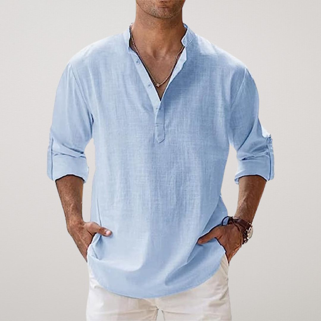Parker | Stylish Button-Down Henley Shirt