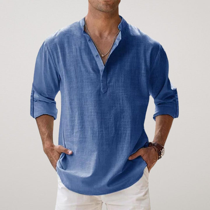 Parker | Stylish Button-Down Henley Shirt