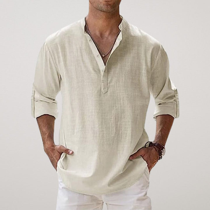 Parker | Stylish Button-Down Henley Shirt