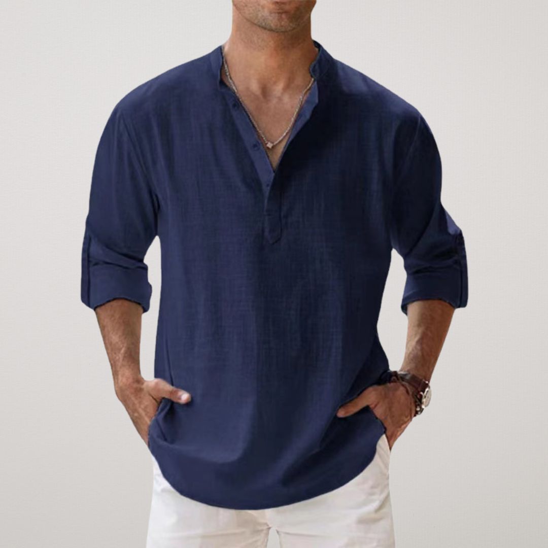 Parker | Stylish Button-Down Henley Shirt