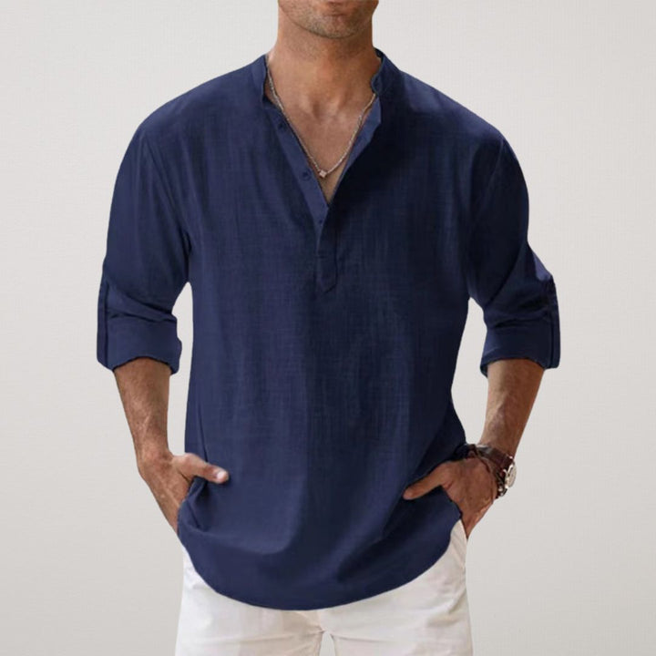 Parker | Stylish Button-Down Henley Shirt