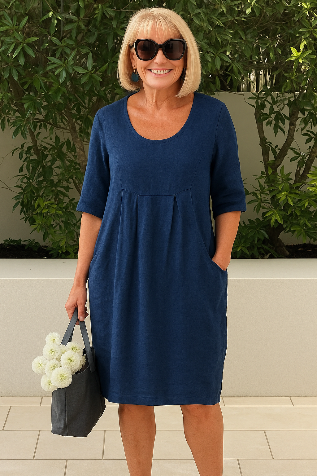 Nyssa | Linen dress with pockets