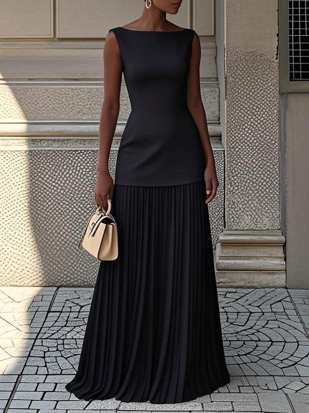 Maelis | Elegant Pleated Maxi Gown
