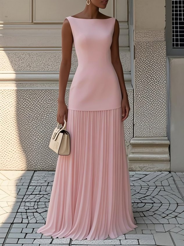 Maelis | Elegant Pleated Maxi Gown