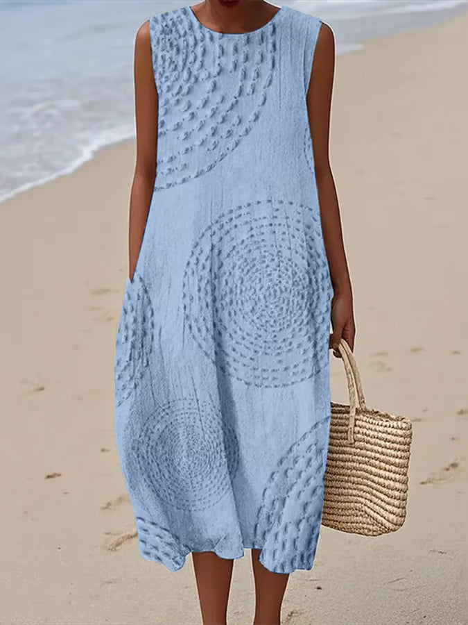 Reina | Solstice Textured Circle Maxi Dress