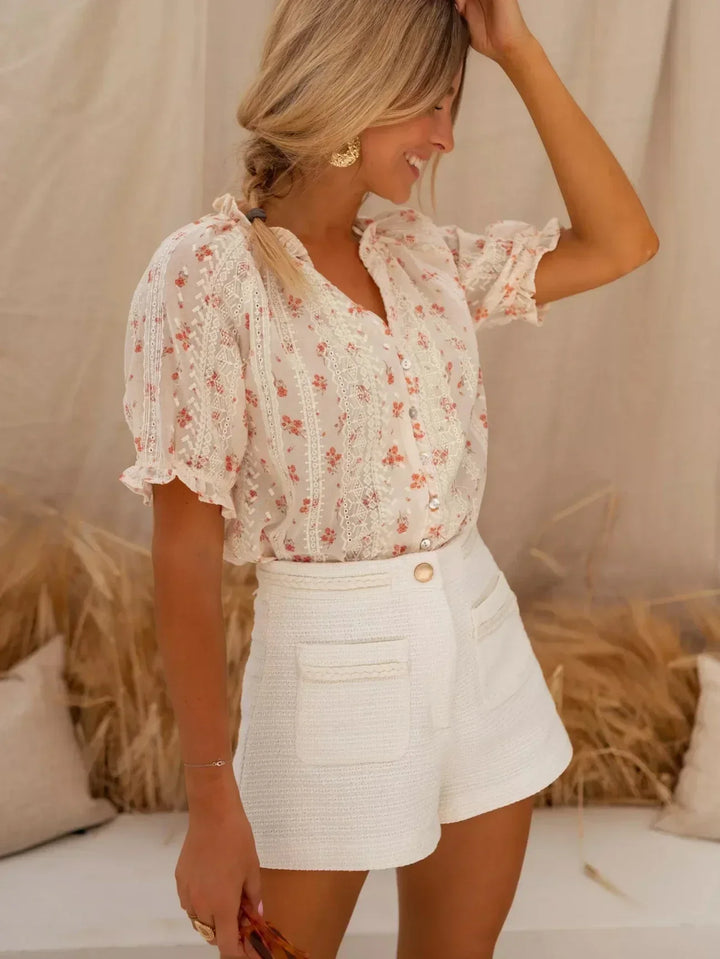 Petra | Airy Blouse with Romantic Floral Pattern
