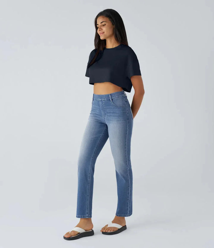 Genese | Elastic and comfortable high-waisted trousers