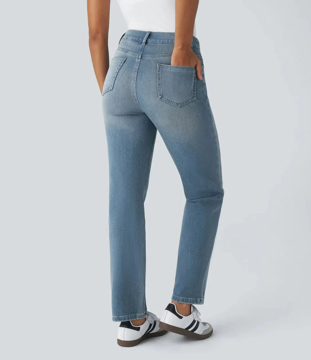 Genese | Elastic and comfortable high-waisted trousers