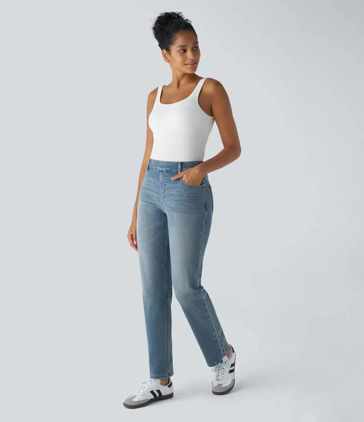 Genese | Elastic and comfortable high-waisted trousers