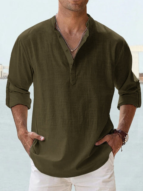 Parker | Stylish Button-Down Henley Shirt