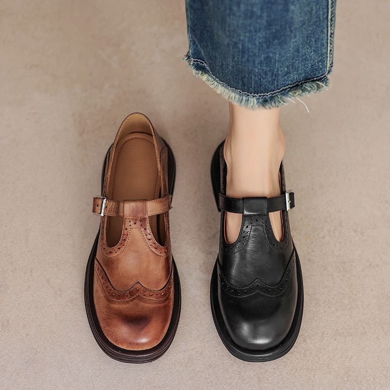 Mesra | Elegant Leather Mary Jane Shoes